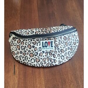 LOVE‎ Brighton Leopard Print Belt Bag Fanny Pack Adjustable Strap 12x5.5 in